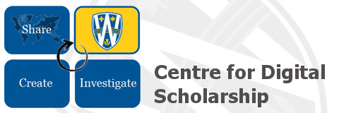 Centre for Digital Scholarship Banner. Investigate, create Share.