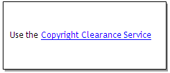Use the Copyright Clearance Service