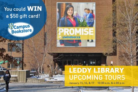 Photo of Leddy Library building exterior
