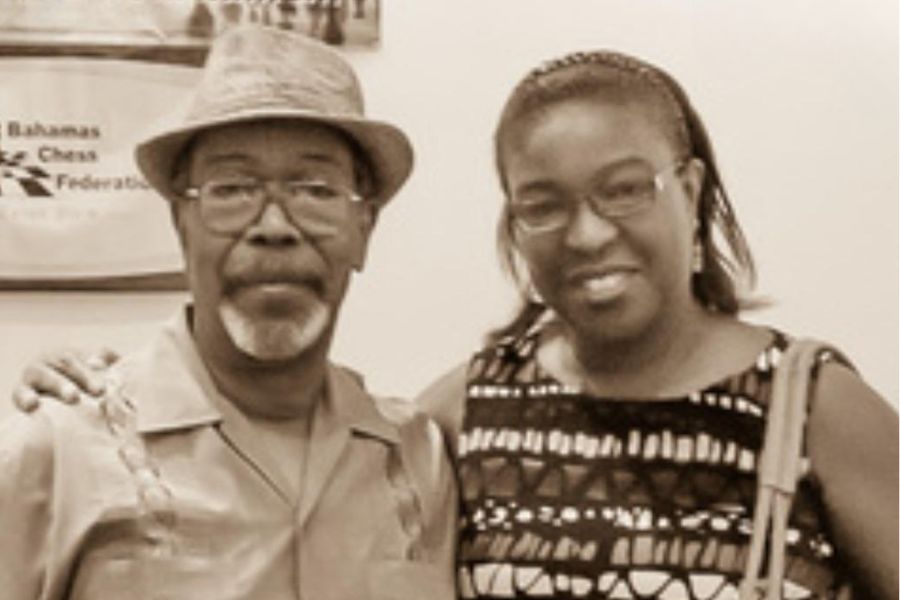 Photo of Antoinette and her father.