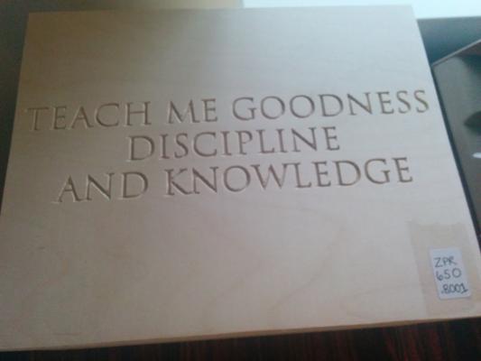 box featuring cover reading TEACH ME GOODNESS