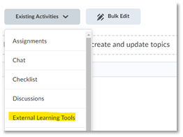 selecting external learning tools