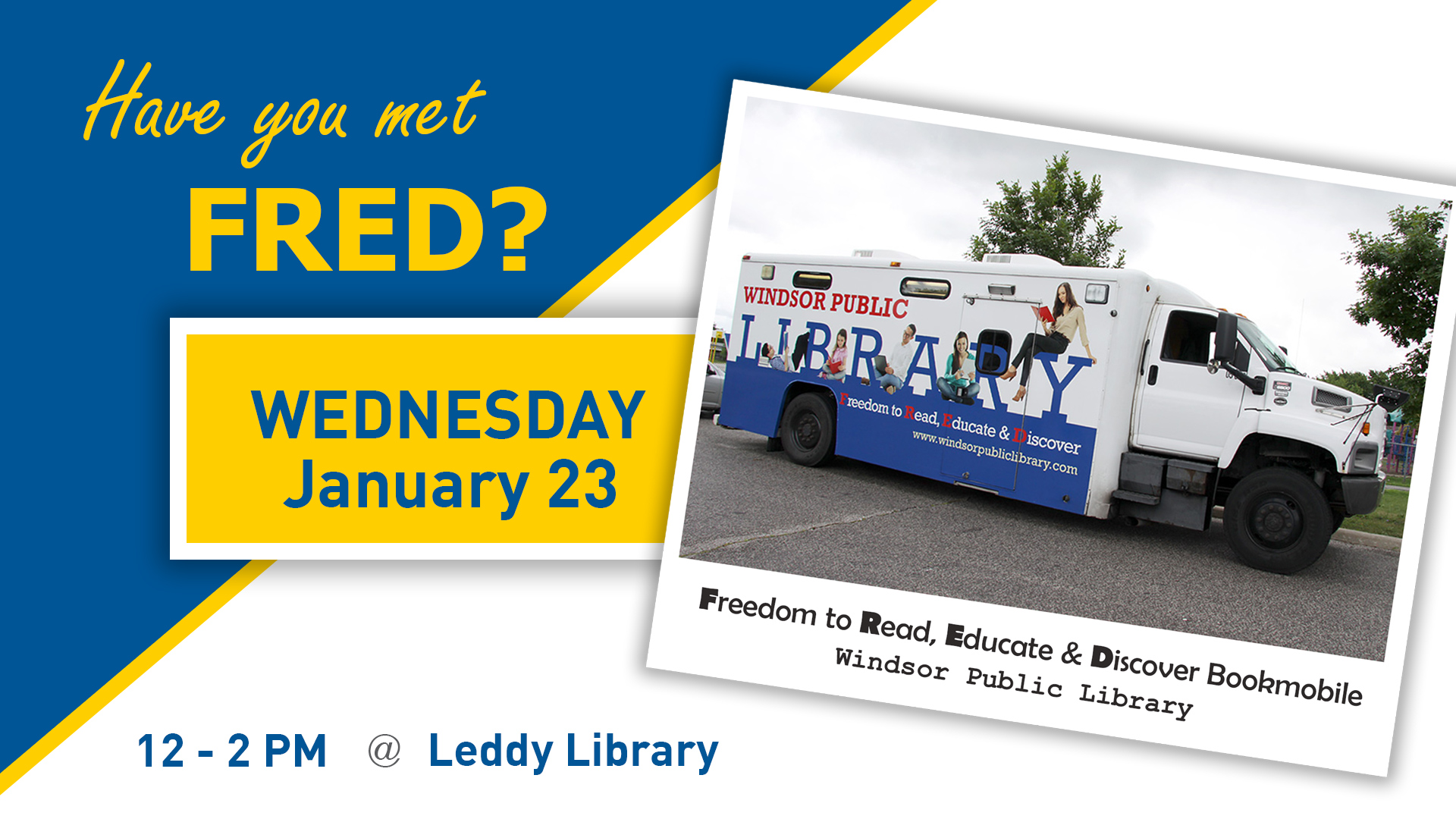 Image of the Freedom to read, educate and discover (FRED) bookmobile.