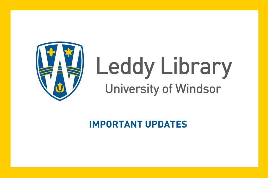 Important library updates banner.