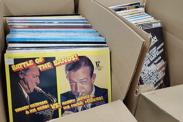 Box of old records