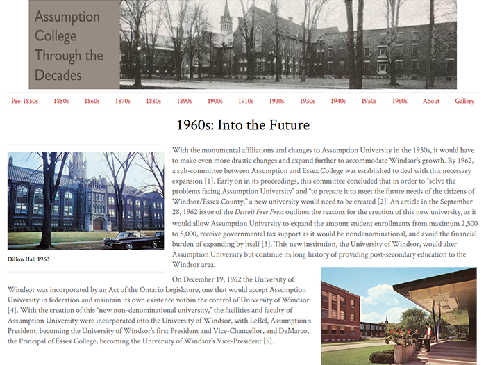 Assumption College: Through the Decades