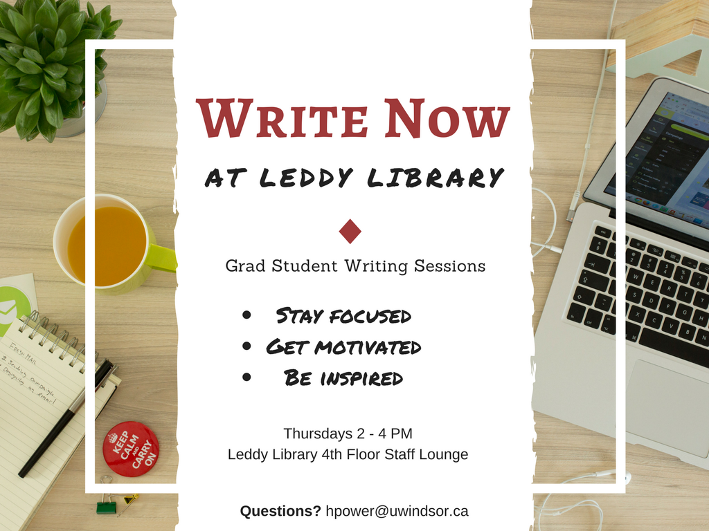 Poster for Write Now sessions