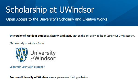 Scholarship at UWindos login page image for UWIN ID