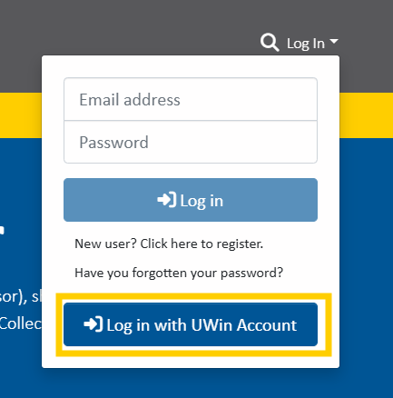 login button to use uwin ID login