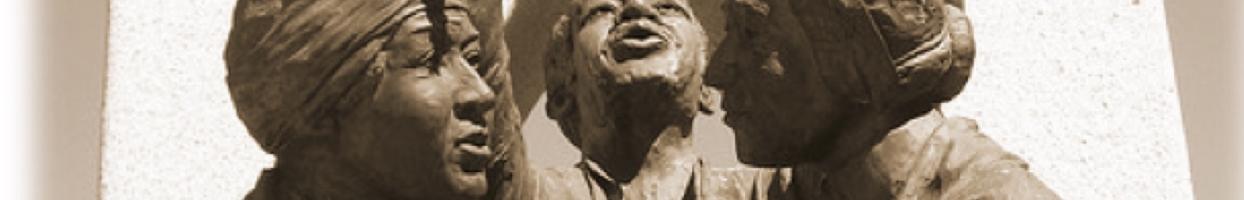 detail of sculpture in Windsor commemorating the Underground Railroad