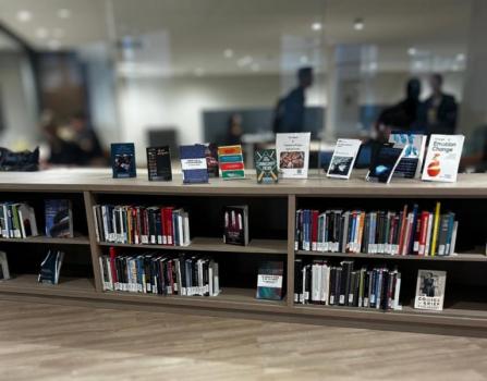 Display of faculty books 