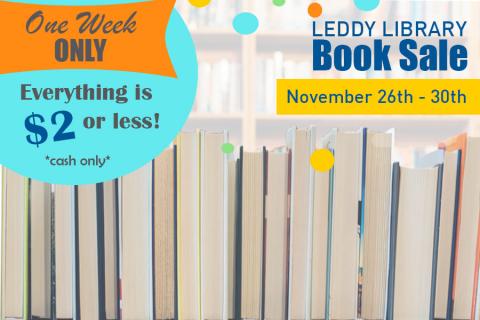 Leddy Library Book Sale - November 26 - 30