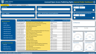 Image of the Open Access Journal Finder tool software