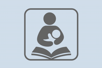 Breast Feeding Room Icon mother with child and book
