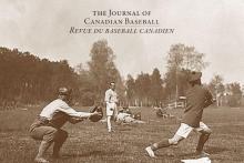 the Journal of Canadian Baseball cover image of people playing baseball