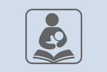 Breast Feeding Room Icon mother with child and book