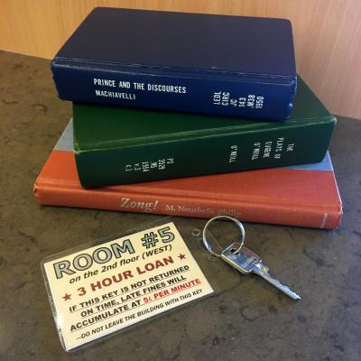 Image of books with study room key