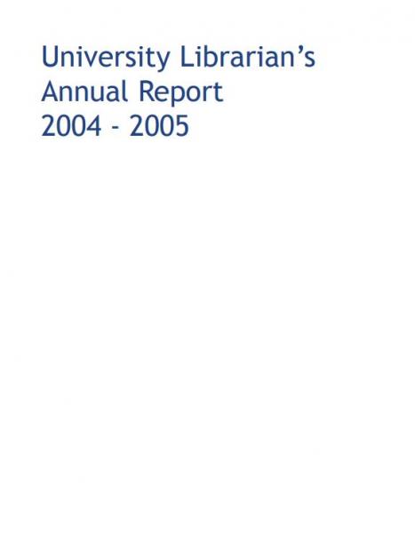 2004-2005 Annual Report