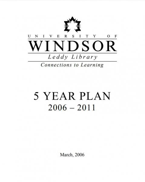 Leddy Library 2006-2011 Strategic Plan previrew